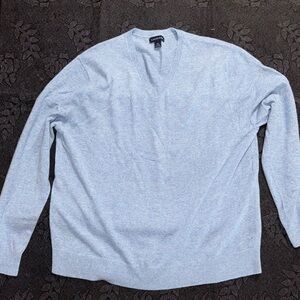 Lands' End Men's Sky Blue V-Neck Sweater